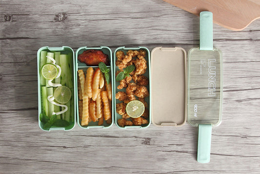 Presentamos nuestra lonchera ligera separada para horno de microondas: ¡su compañera perfecta para comidas saludables mientras viaja! 🍱🌟