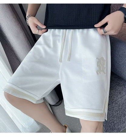 Sports Shorts Loose Straight Drawstring Wide Leg Pants