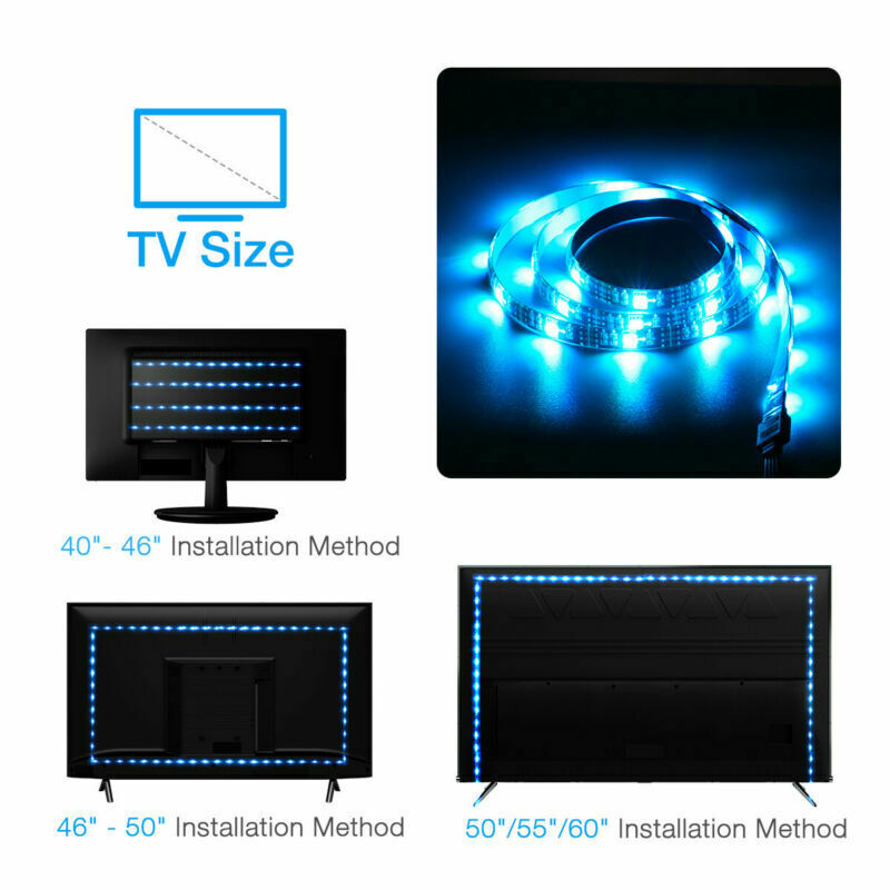 Transform Your Space with Vibrant Ambiance! 🌈📺 Elevate Your TV and Computer Experience with our 4x50CM USB 5V RGB LED Strip Background Light Remote Kit. 🎉