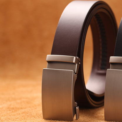 Men's Automatic Leather Buckle Belt