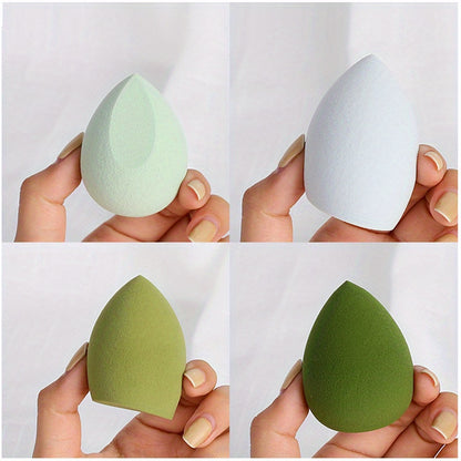 4 Pcs Professional Makeup Sponges Set - Blender For Foundation, Touch Ups, And Makeup - Latex-Free - Dry And Wet Use - Gift Box Included - Perfect Cosmetic Accessory