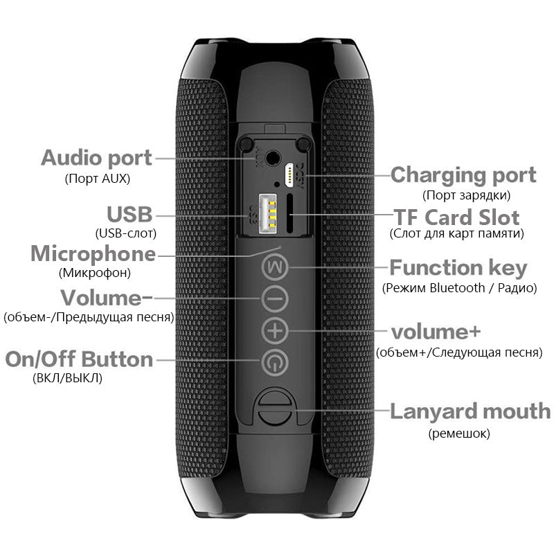 Altavoz bluetooth multifuncional portátil portátil