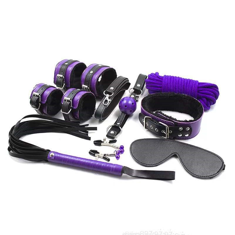 Adult Products Black And Purple Erotic 8-piece Set