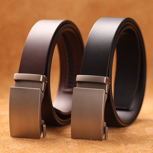 Men's Automatic Leather Buckle Belt