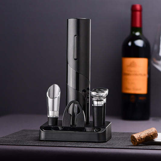 New Base Bottle Opener Enterprise Year-end Business Gift Five-in-one Red Wine Wine Set Base Electric Bottle Opener