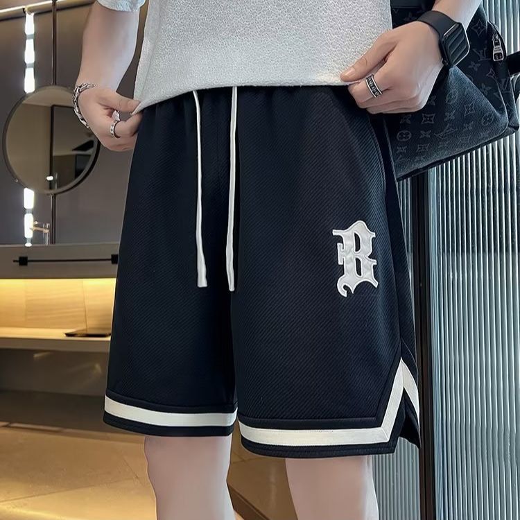 Sports Shorts Loose Straight Drawstring Wide Leg Pants