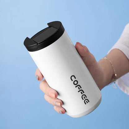 Stainless Steel Coffee Mug with Lid Thermal Cup Thermos for Water Cafe Travel Drinkware Insulated Water Bottle 400ml/550ml