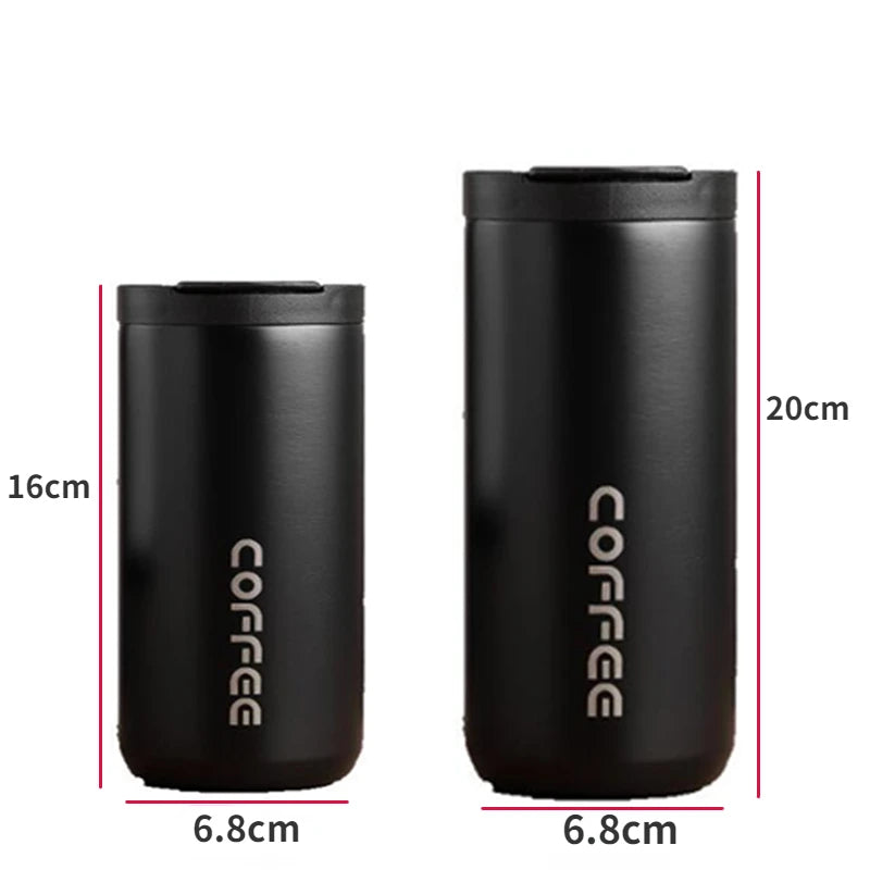 Stainless Steel Coffee Mug with Lid Thermal Cup Thermos for Water Cafe Travel Drinkware Insulated Water Bottle 400ml/550ml