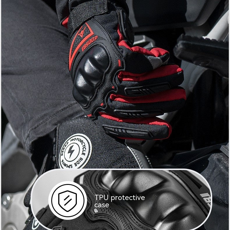 Winter Electric Motorcycle Warm Gloves Drop-resistant Waterproof