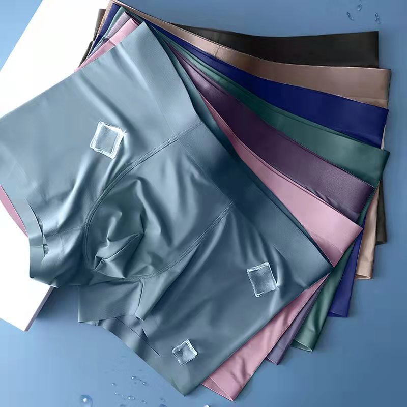 Men's Four-pack Underwear Ice Silk Thin Seamless