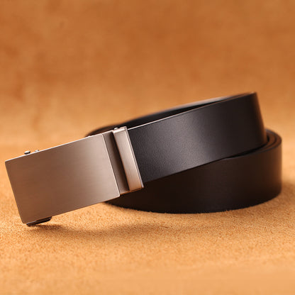 Men's Automatic Leather Buckle Belt