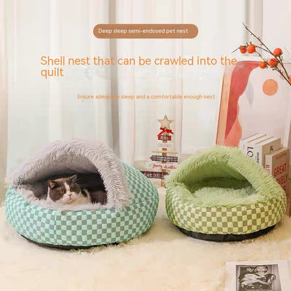 Pet Warm Diamond Quilt Closed Nest