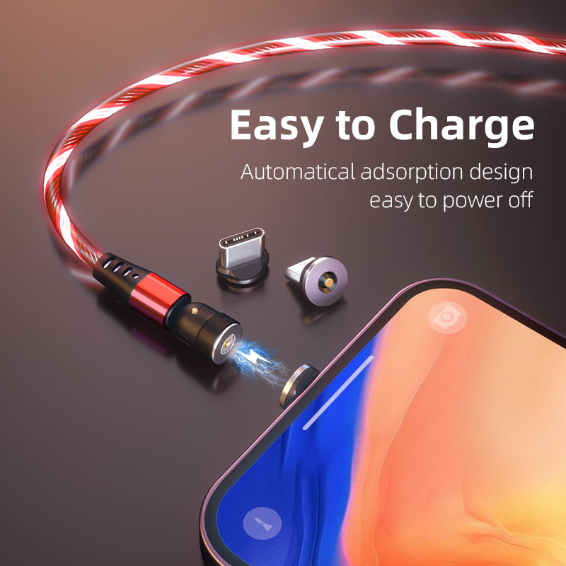 Experience the Future of Charging with Our 540° Rotate Luminous Magnetic Cable! ⚡💡